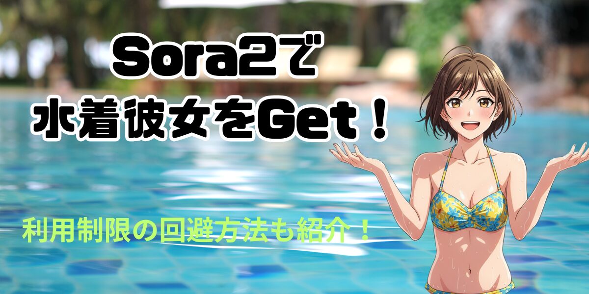【Sora2で水着彼女をGet！】利用制限の回避方法も紹介！