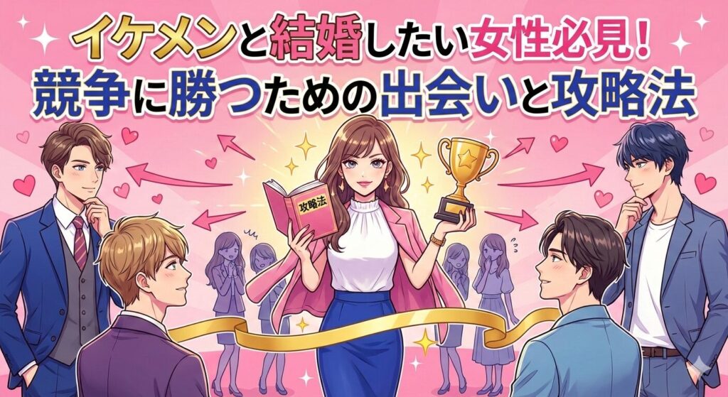 イケメンと結婚したい女性必見！競争に勝つための出会いと攻略法