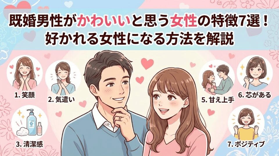 既婚男性がかわいいと思う女性の特徴7選！好かれる女性になる方法を解説