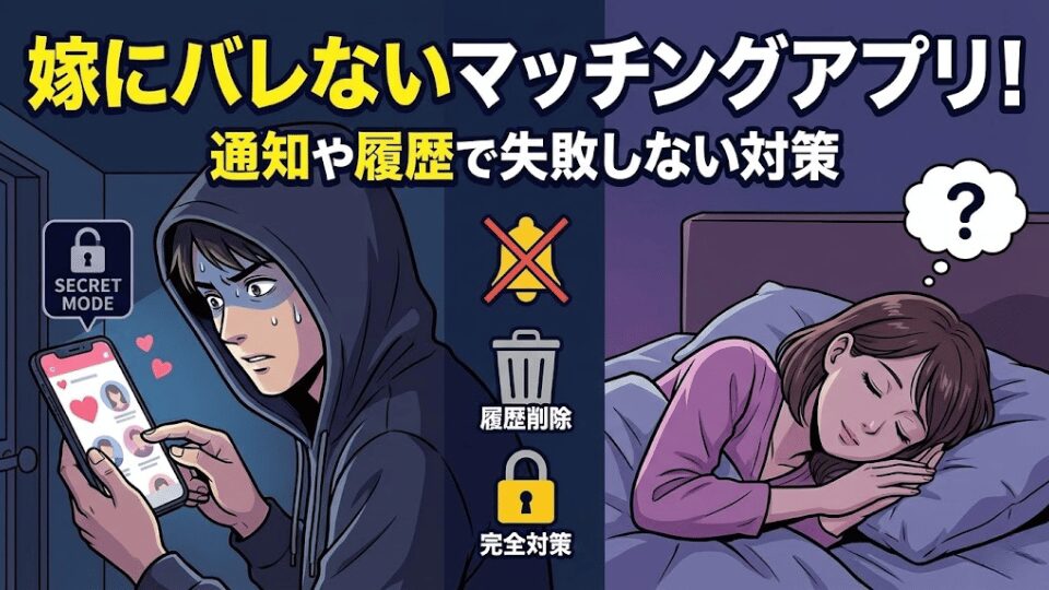 嫁にバレないマッチングアプリ！通知や履歴で失敗しない7つの対策