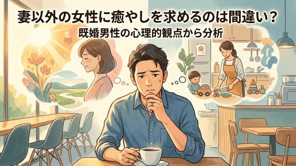 妻以外の女性に癒しを求めるのは間違い?既婚男性の心理的な観点から分析