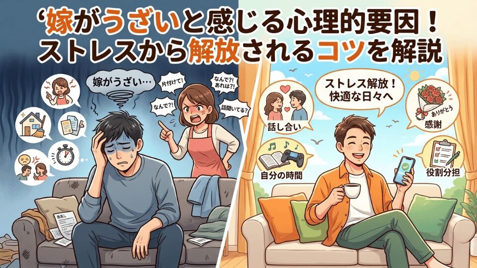 嫁がうざいと感じる心理的要因5選！ストレスから解放されるコツを解説