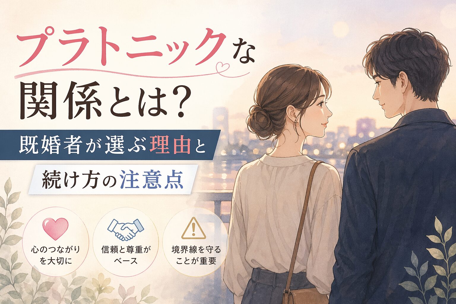 プラトニックな関係とは？既婚者が選ぶ理由と続け方の注意点