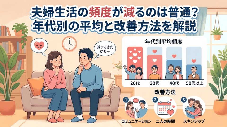 夫婦生活の頻度が減るのは普通？年代別の平均と改善方法を解説