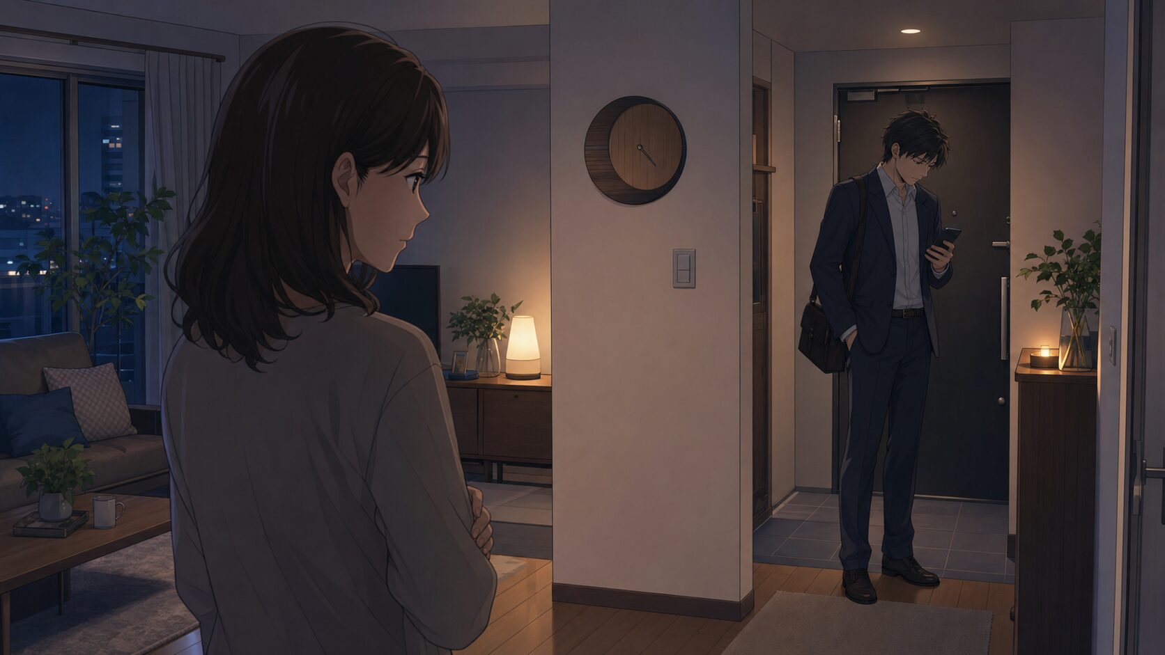 夫への信頼が揺らいで不安を感じる妻
