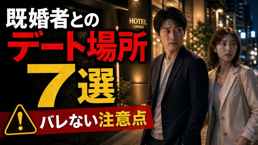 既婚者とのデート場所7選とバレない注意点を伝えるサムネイル