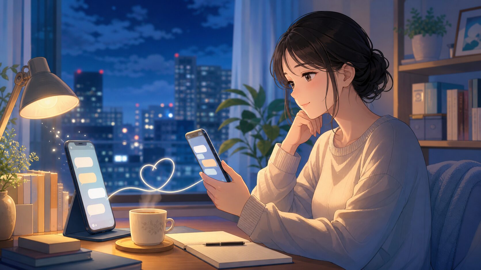 身体ではなく言葉で心の繋がりを満たす女性