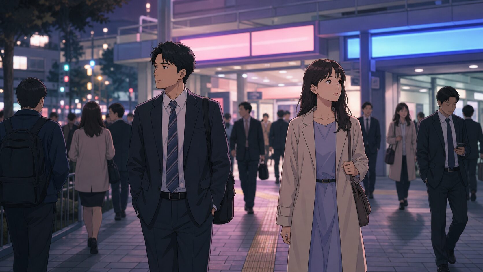 既婚者との手繋ぎを避けるため場所と状況を確認する男女
