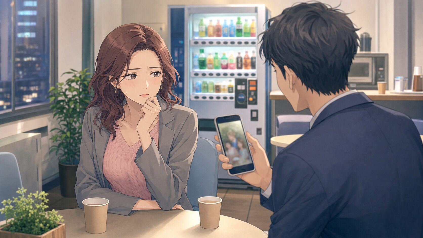 既婚男性の妻の話題に複雑な表情を見せる女性