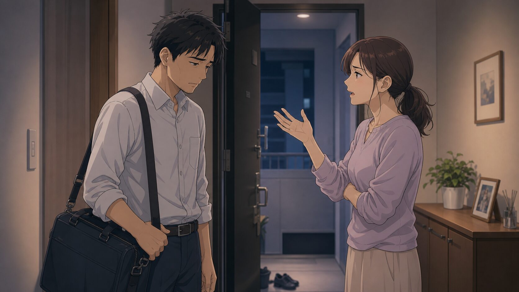 嫁の小言に傷つく既婚男性