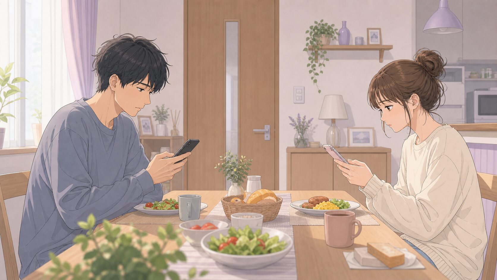 会話が業務連絡だけになった新婚夫婦
