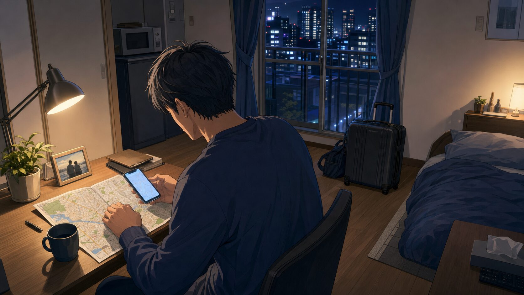 単身赴任先で出会いの場所を探す既婚男性