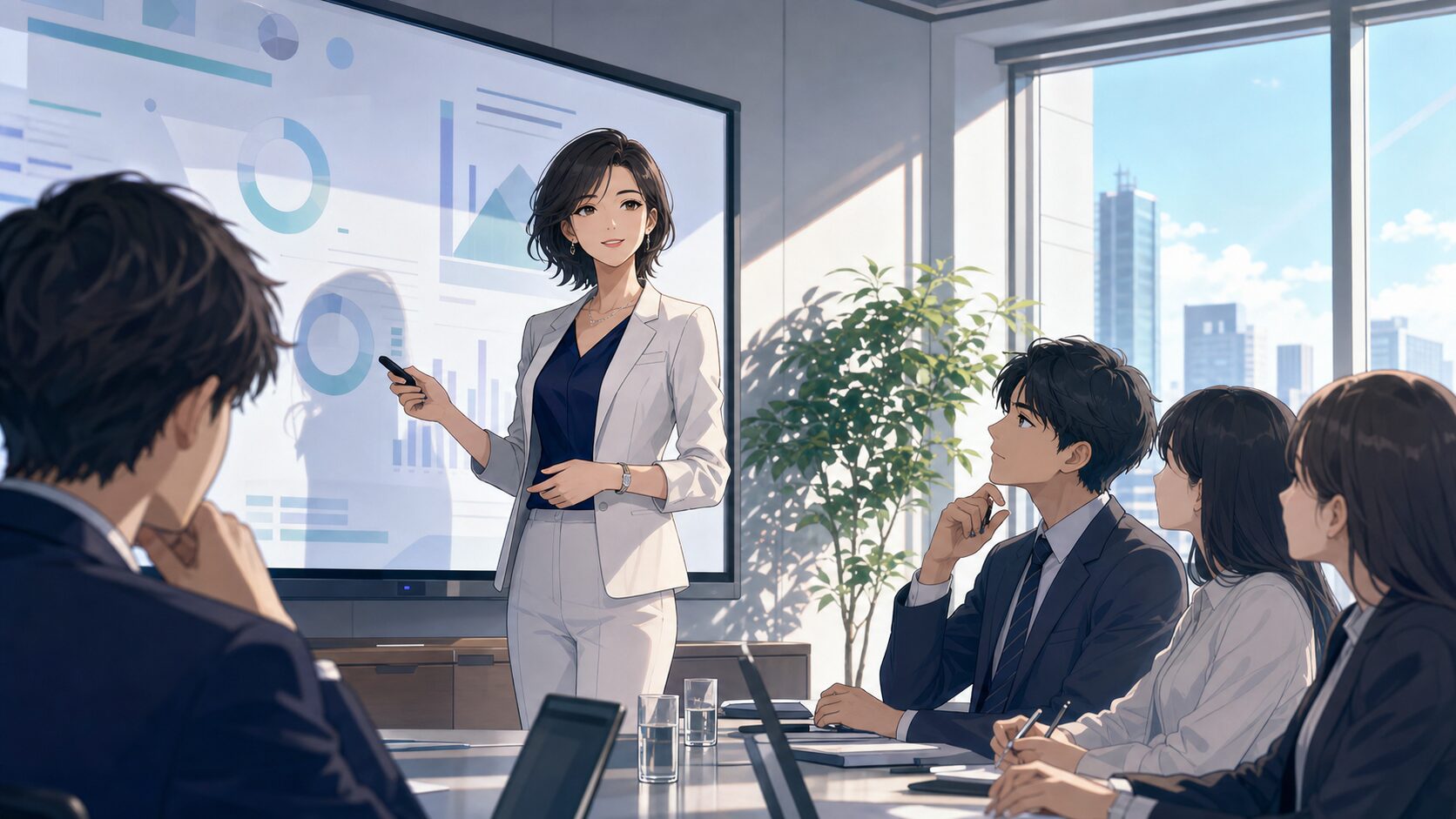 家庭では見せない仕事中の一面にギャップを感じる場面