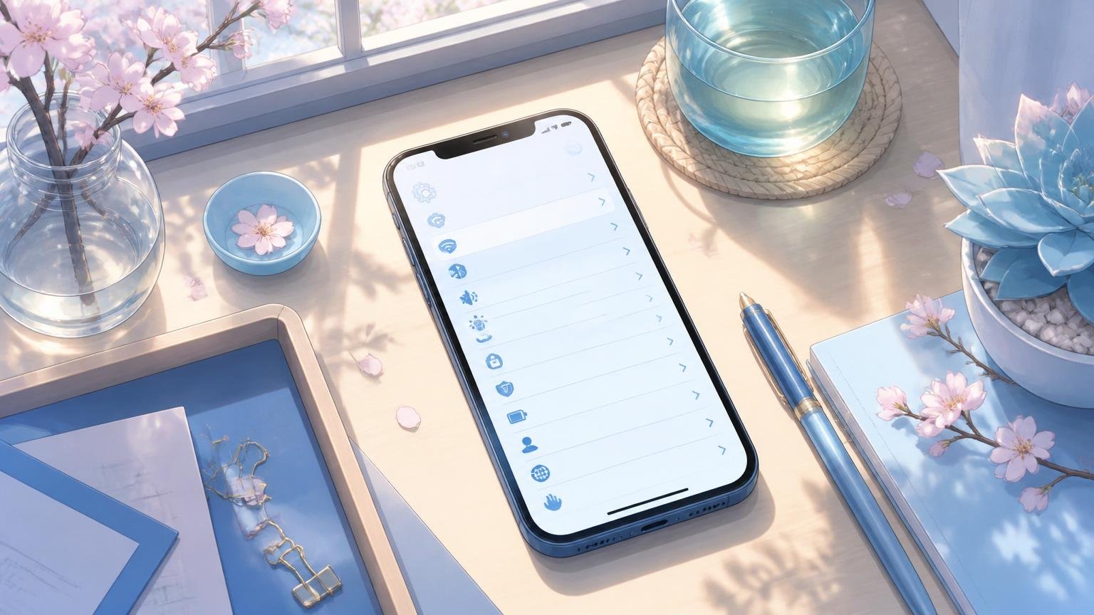 スマホでブロック操作を行う手元のイメージ