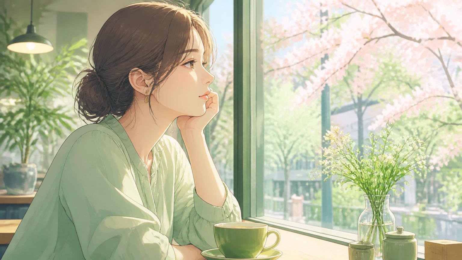 窓辺で関係を静かに見つめ直す30代女性のイメージ