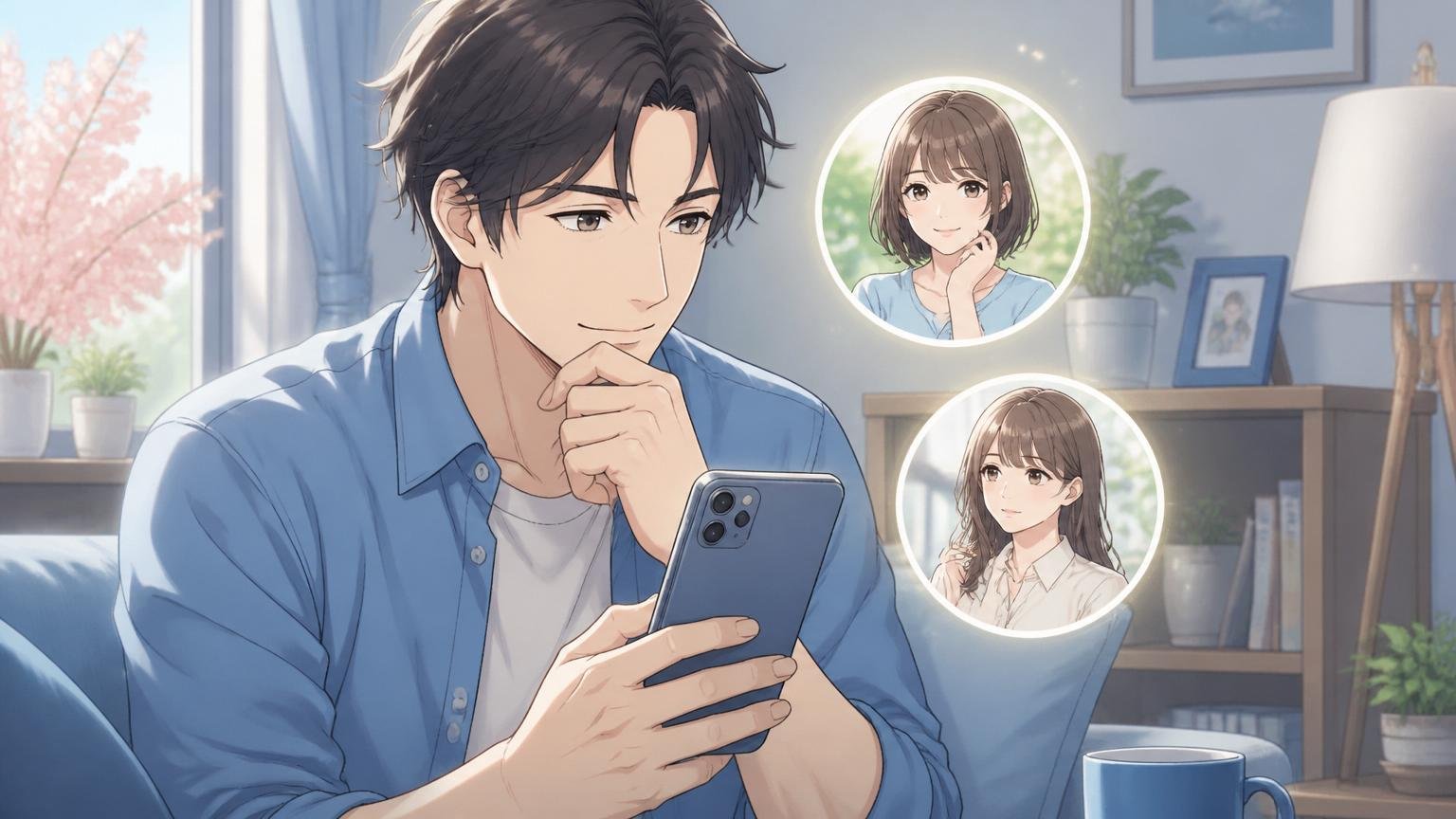 プロフィール写真の第一印象で迷う男性のイメージ