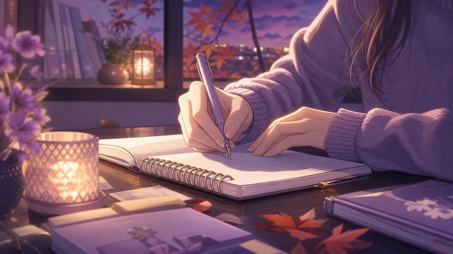 ノートに気持ちを書いて整理する手元のイメージ