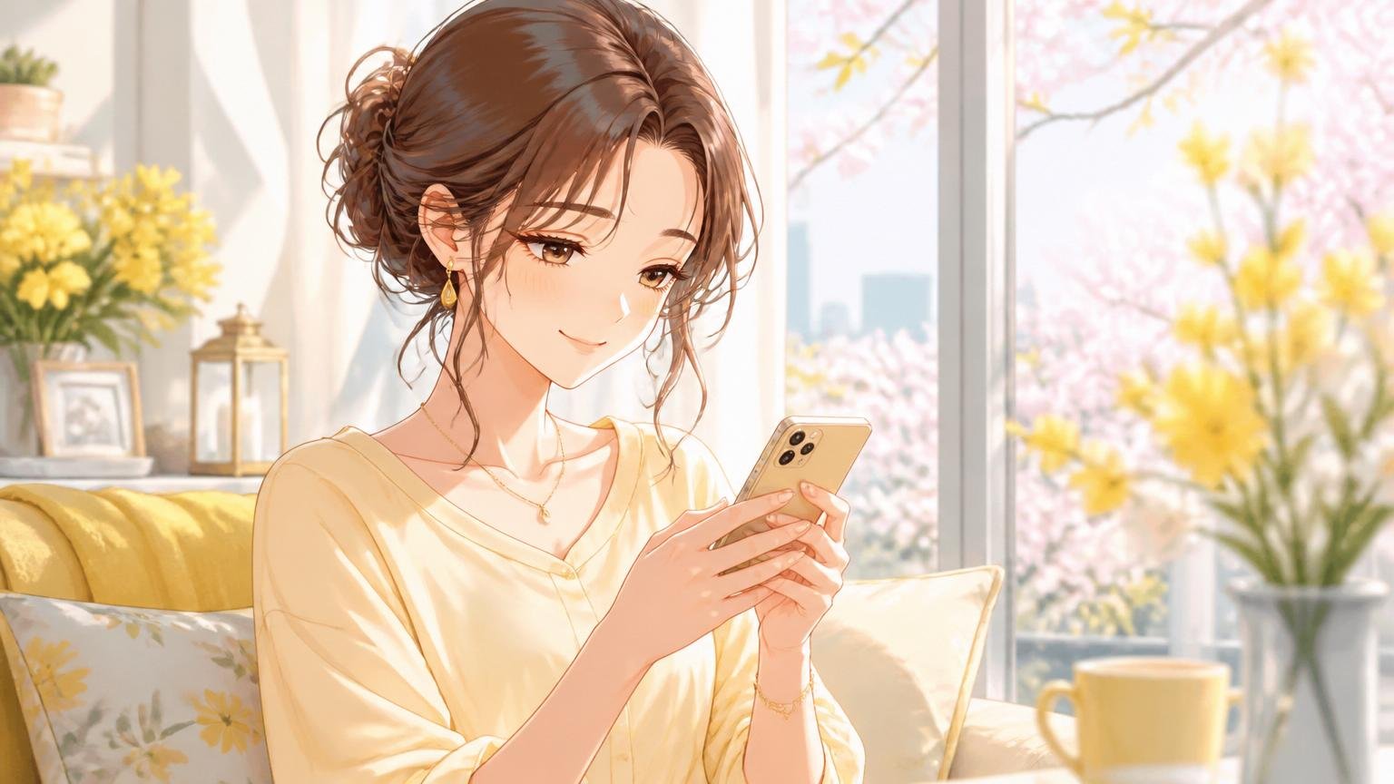 相手のペースに合わせて穏やかにやり取りする女性のイメージ