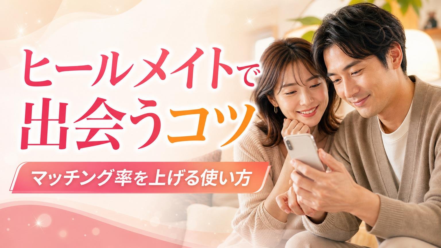 ヒールメイトで出会うコツとマッチング率を上げる使い方を解説するアイキャッチ画像