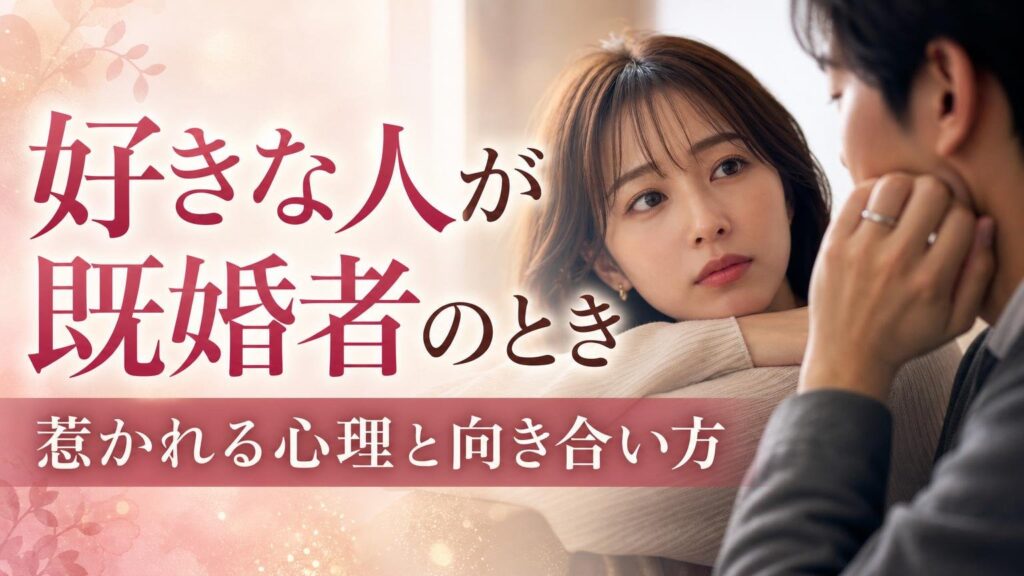 好きな人が既婚者のときの惹かれる心理とリスク・向き合い方を解説するアイキャッチ画像