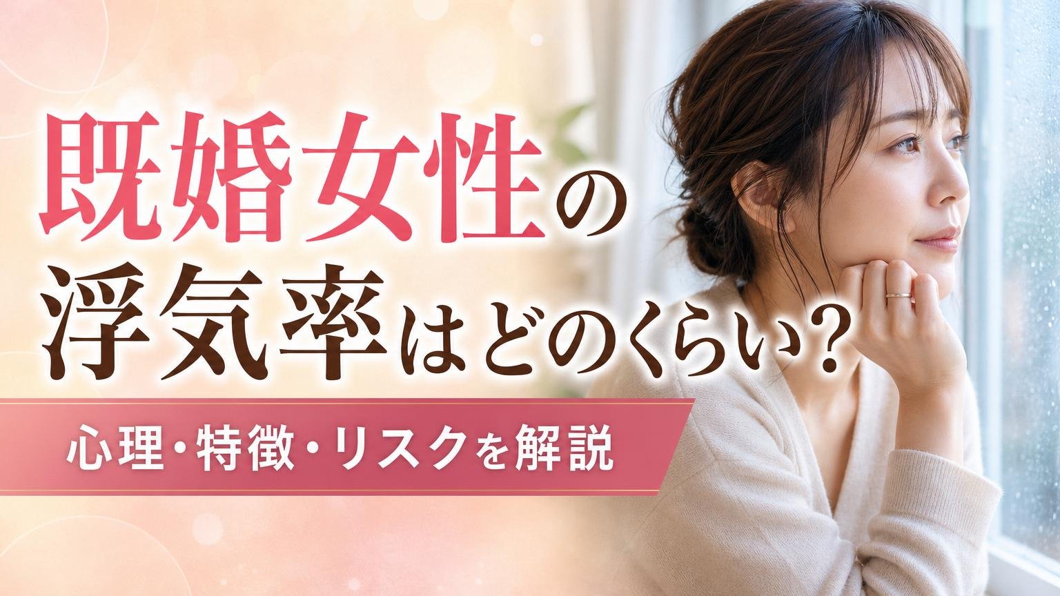 既婚女性の浮気率の実態と心理・特徴・リスクを解説するアイキャッチ画像