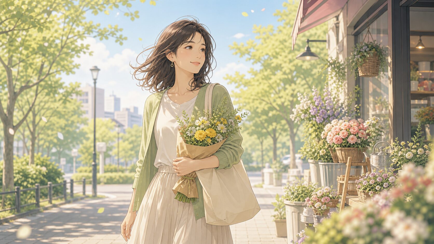 自分の生活を充実させるため休日を過ごす女性