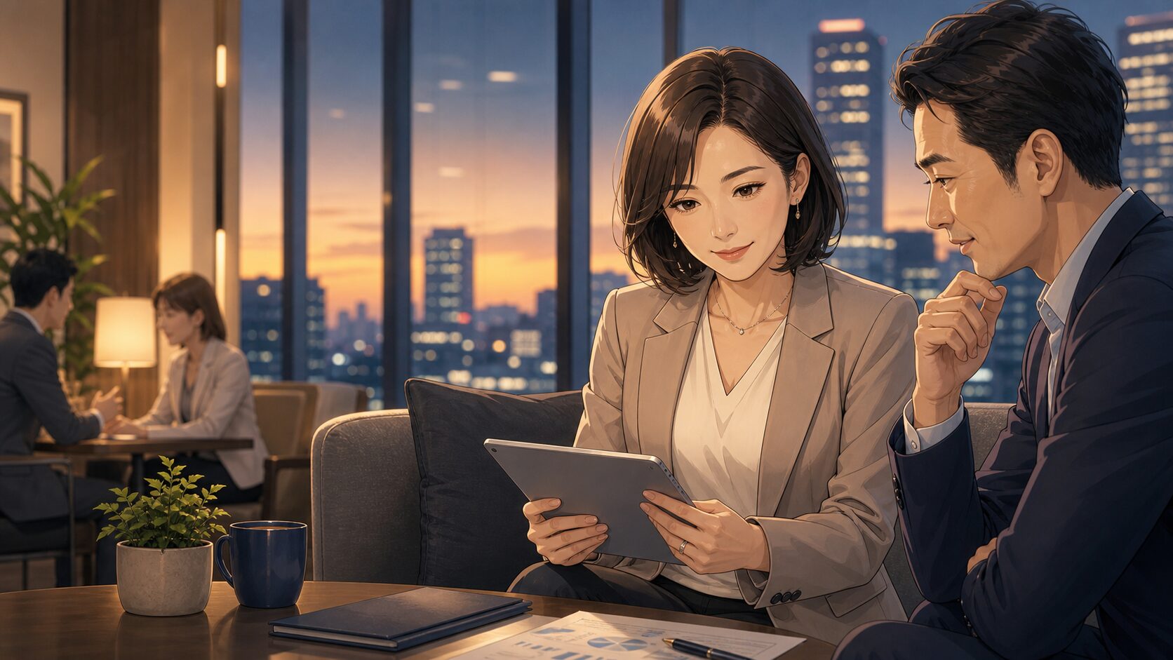 経済的社会的な安定感が伝わる既婚女性