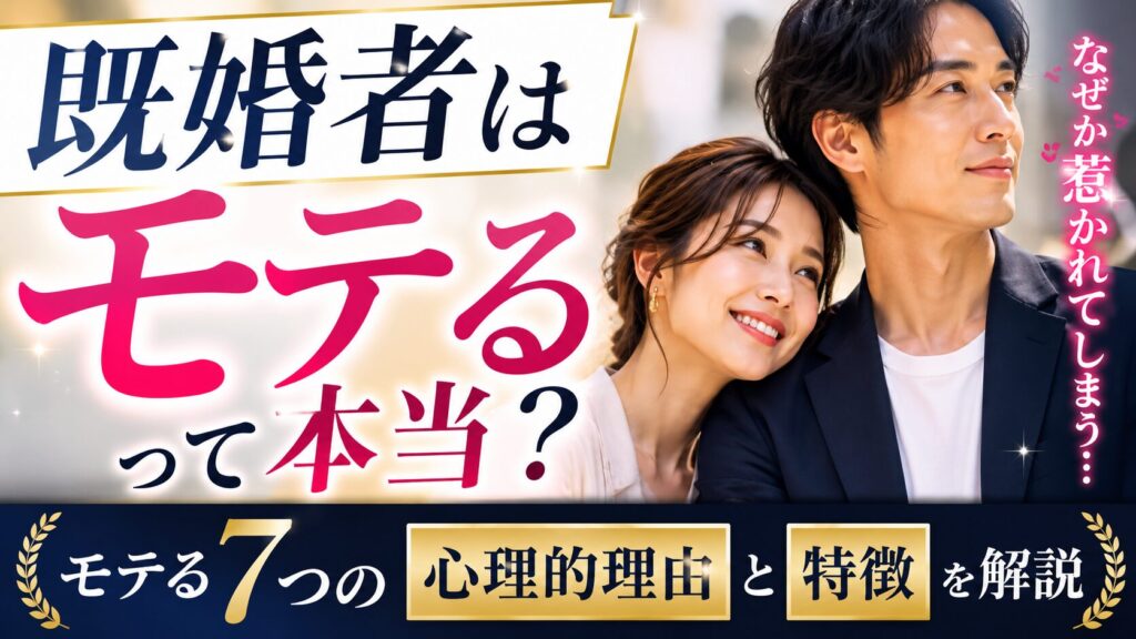 既婚者はモテるって本当？モテる7つの心理的理由と特徴を解説