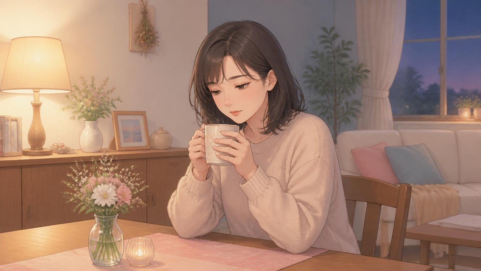 自分ばかりが折れていると感じて一人で気持ちを抱えている女性のイメージイラスト