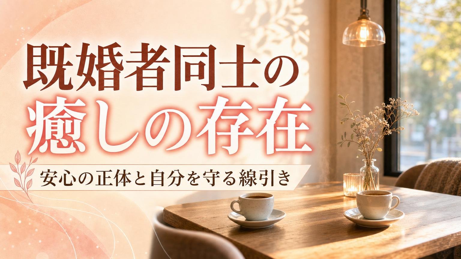 既婚者同士の癒しの存在について安心の正体と自分を守る線引きを解説するアイキャッチ画像