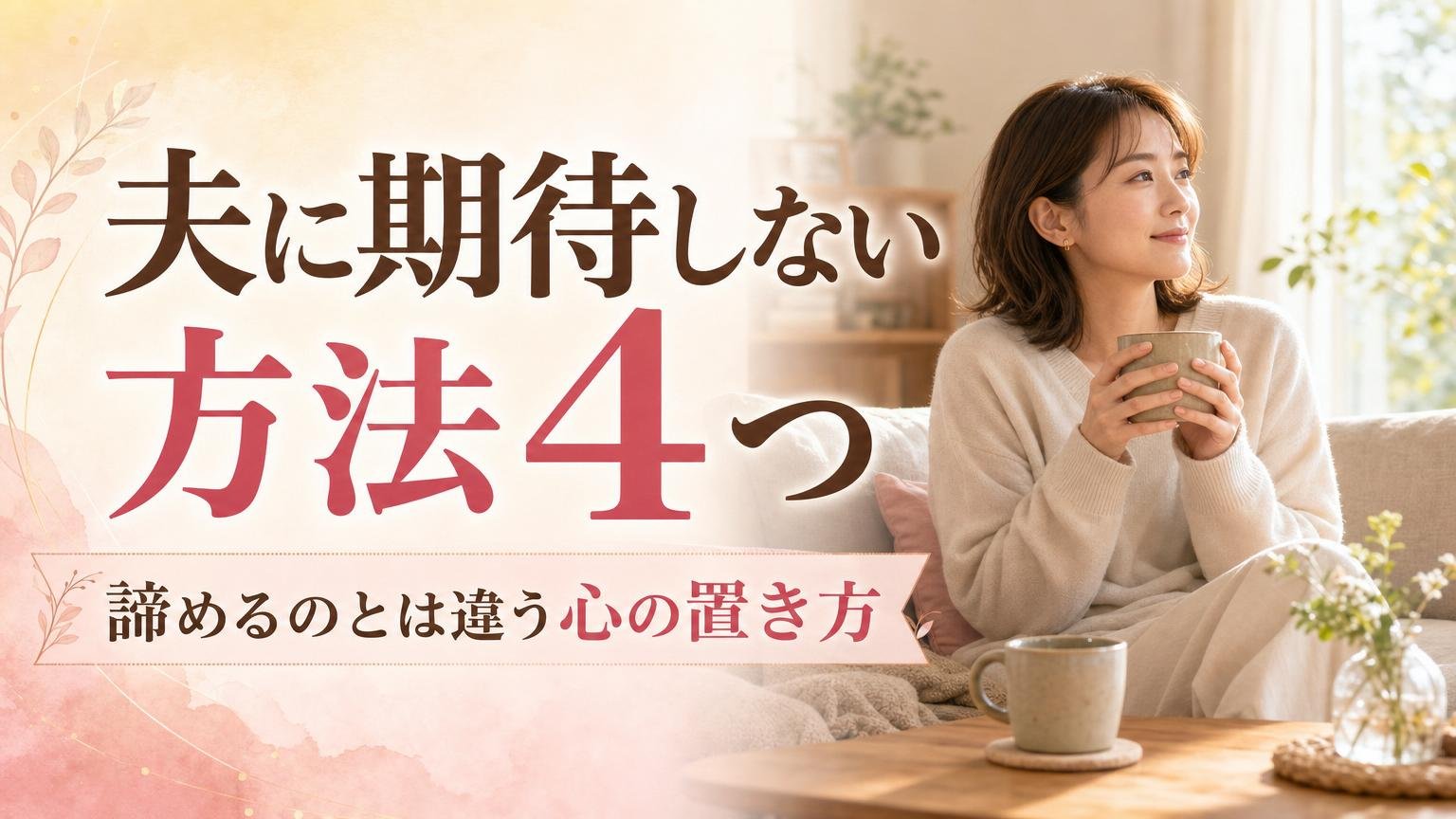 夫に期待しない方法4つと、諦めるのとは違う心の置き方を解説するアイキャッチ画像