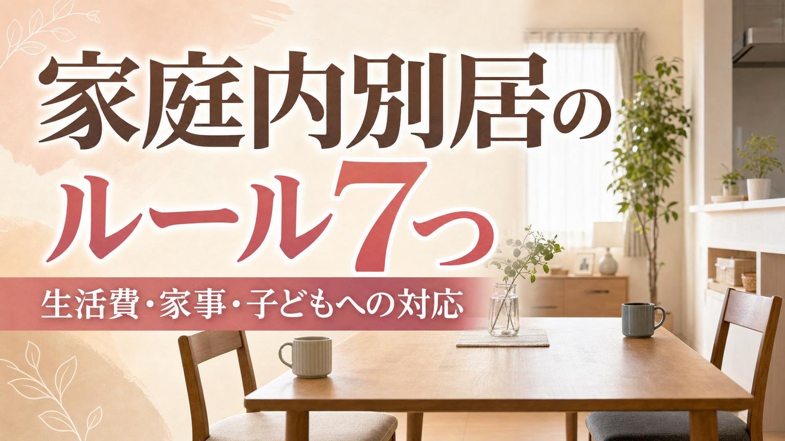 家庭内別居のルール7つと生活費・家事・子どもへの対応を解説するアイキャッチ画像