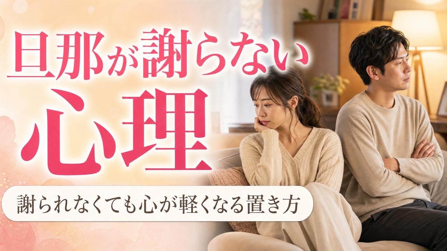 旦那が謝らない心理と謝られなくても心が軽くなる置き方を既婚男性が解説するアイキャッチ画像
