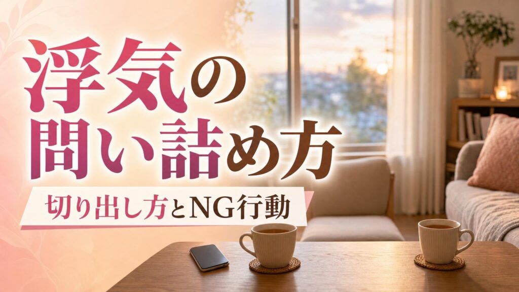 浮気の問い詰め方として、切り出し方とNG行動を既婚男性が解説するアイキャッチ画像
