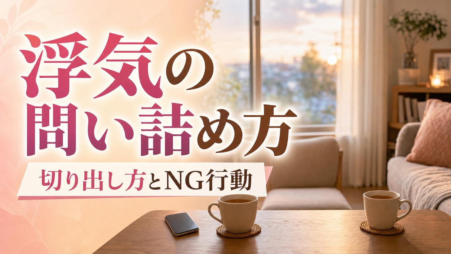 浮気の問い詰め方として、切り出し方とNG行動を既婚男性が解説するアイキャッチ画像
