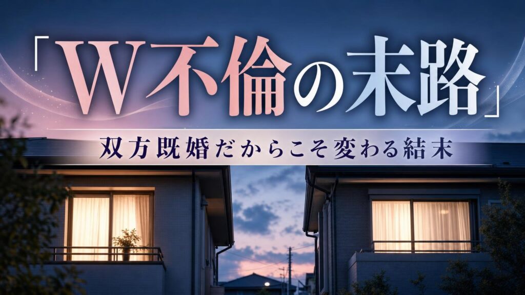 W不倫の末路について、双方が既婚であることが結末をどう変えるのかを既婚男性が解説するアイキャッチ画像
