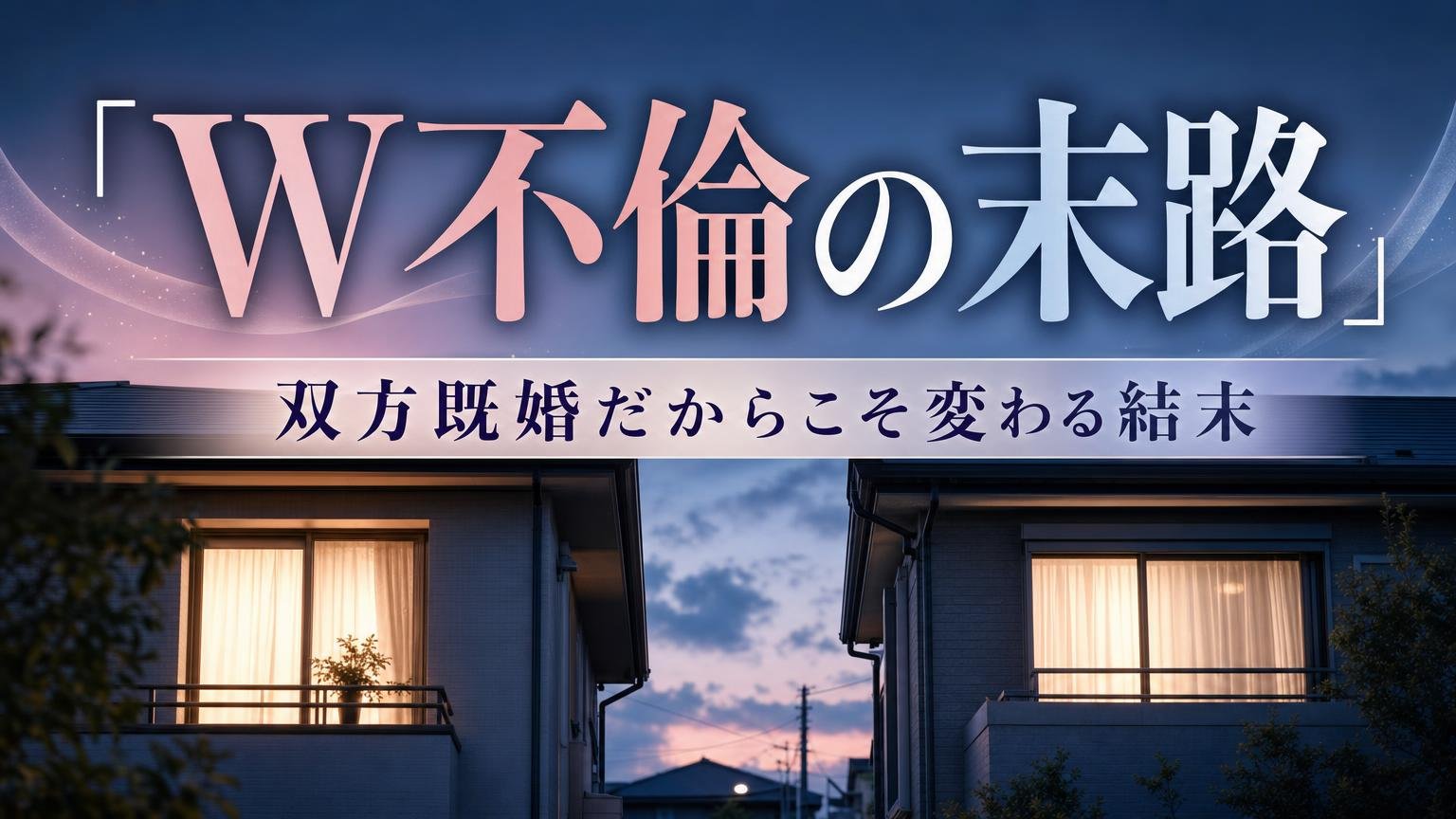 W不倫の末路について、双方が既婚であることが結末をどう変えるのかを既婚男性が解説するアイキャッチ画像
