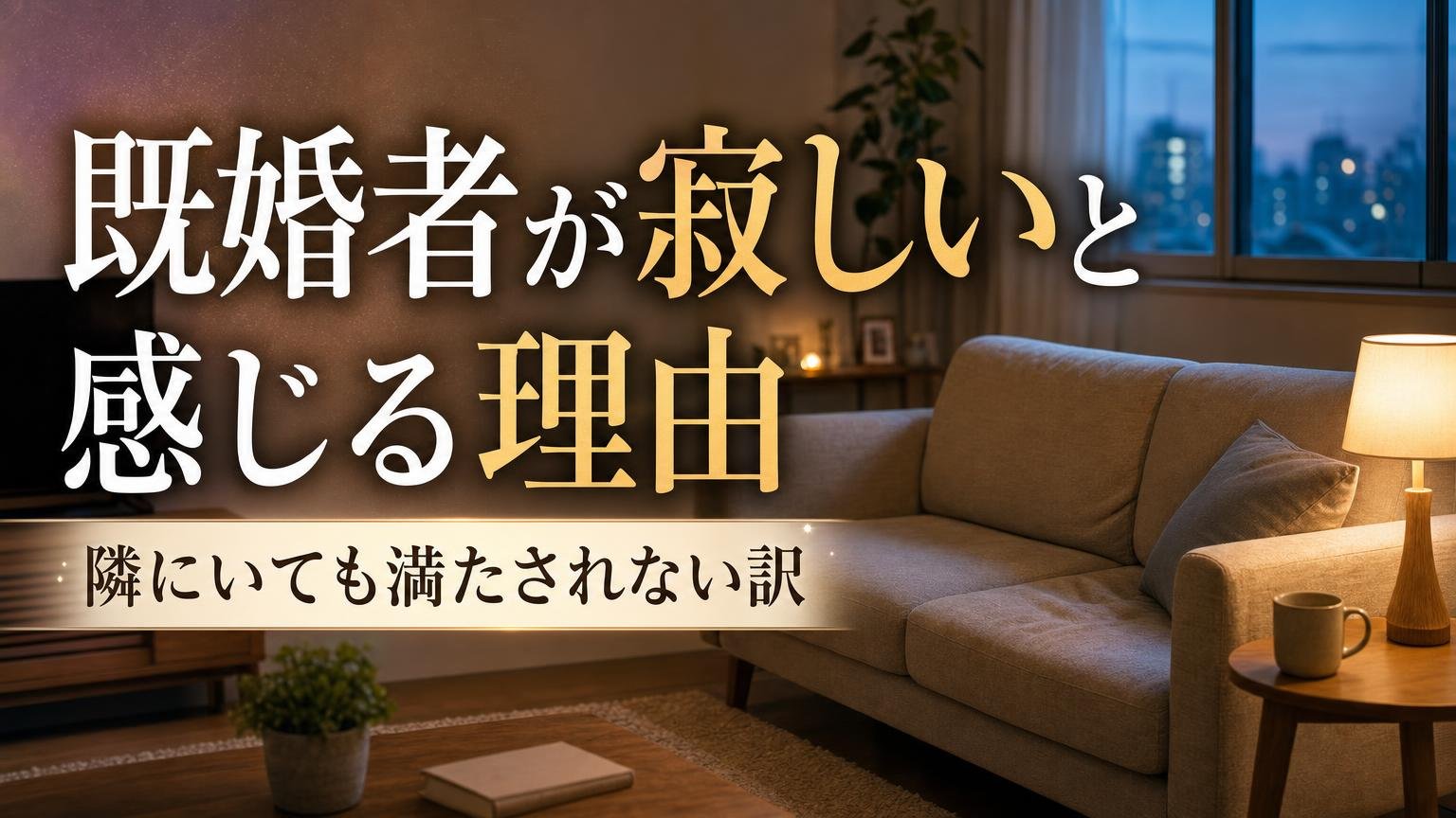 既婚者が寂しいと感じる理由と、隣にいても満たされない訳を既婚男性が解説するアイキャッチ画像