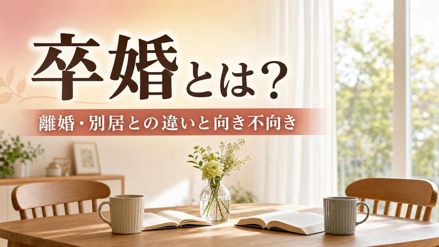 卒婚とは何かを離婚・別居との違いから整理し、向き不向きの見極め方を解説するアイキャッチ画像