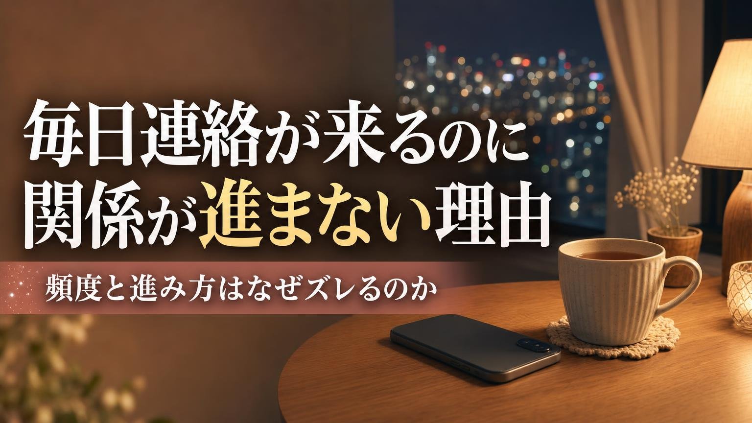 浮気相手から毎日連絡が来るのに関係が進まない理由を、既婚男性が解説するアイキャッチ画像