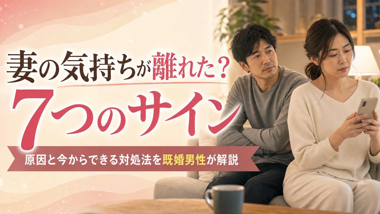 妻の気持ちが離れたサイン7つと原因・対処法を既婚男性が解説するアイキャッチ画像