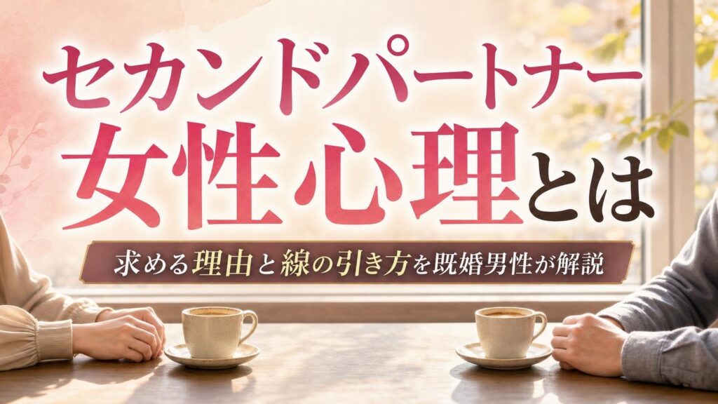 セカンドパートナーを求める女性心理と線の引き方を既婚男性が解説するアイキャッチ画像
