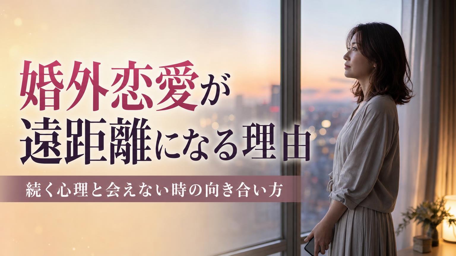婚外恋愛が遠距離になる理由と続く心理、会えない時間との向き合い方を解説するアイキャッチ画像
