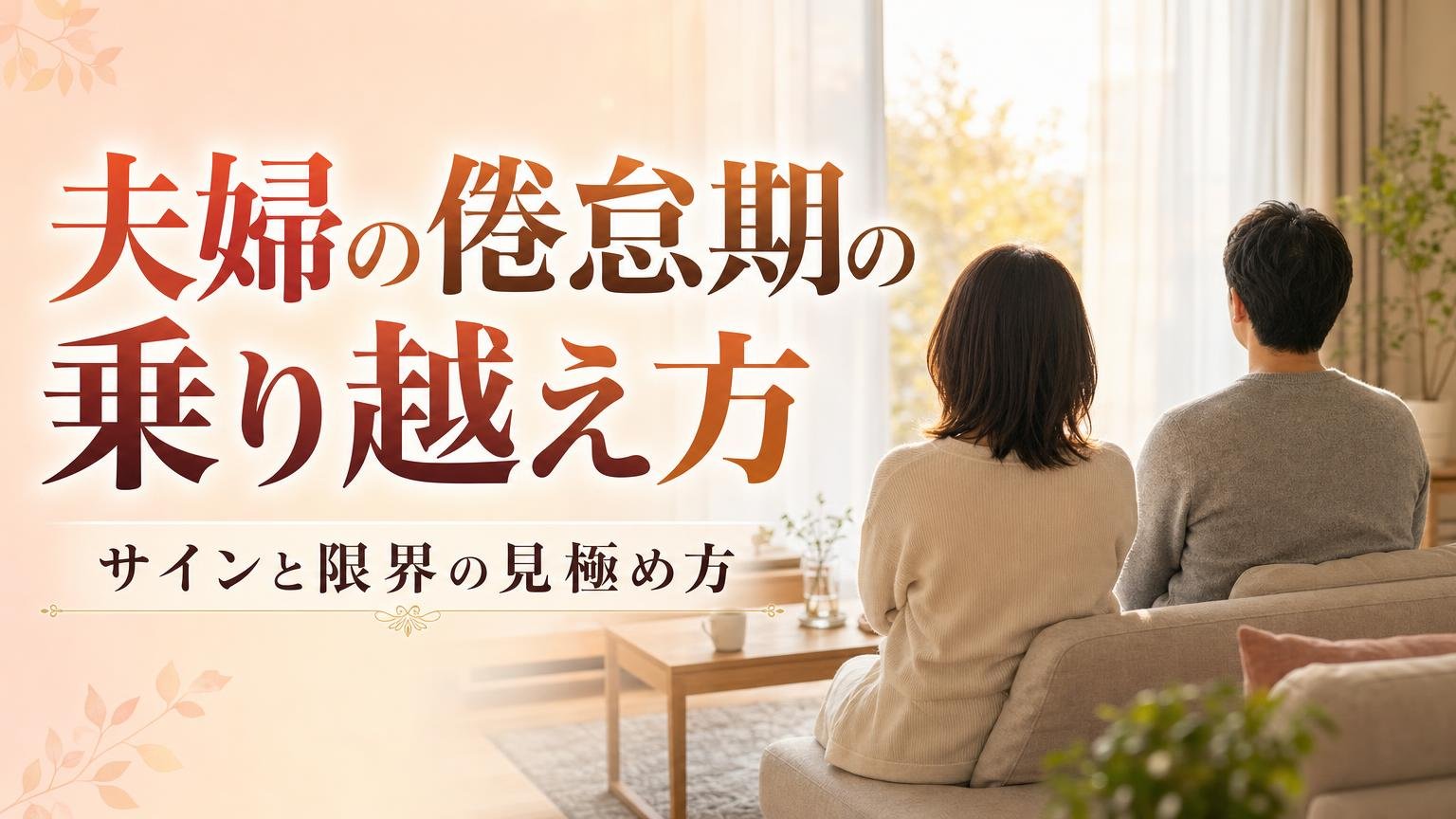 夫婦の倦怠期の乗り越え方とサイン、限界の見極め方を解説するアイキャッチ画像