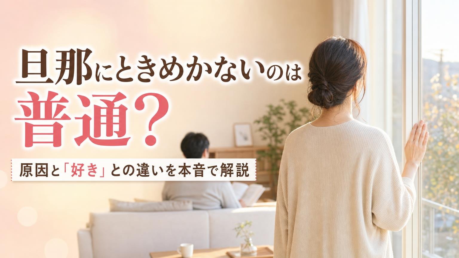 旦那にときめかないのは普通なのか、原因と好きとの違いを解説するアイキャッチ画像