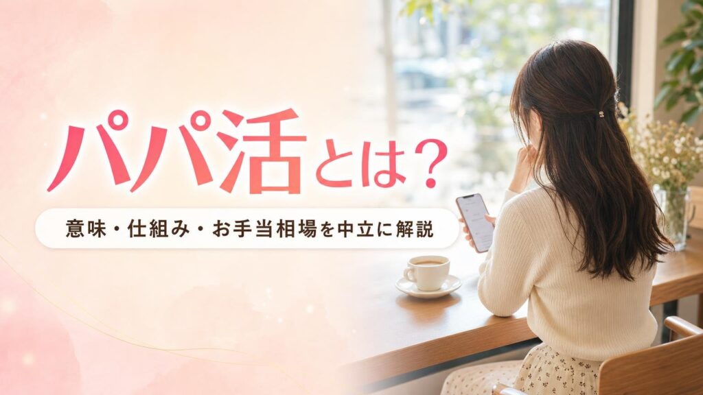 パパ活とは何かを意味・仕組み・お手当相場から中立に解説するアイキャッチ画像