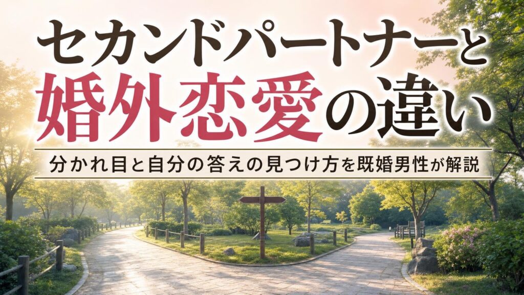 セカンドパートナーと婚外恋愛の違いを既婚男性が解説するアイキャッチ画像