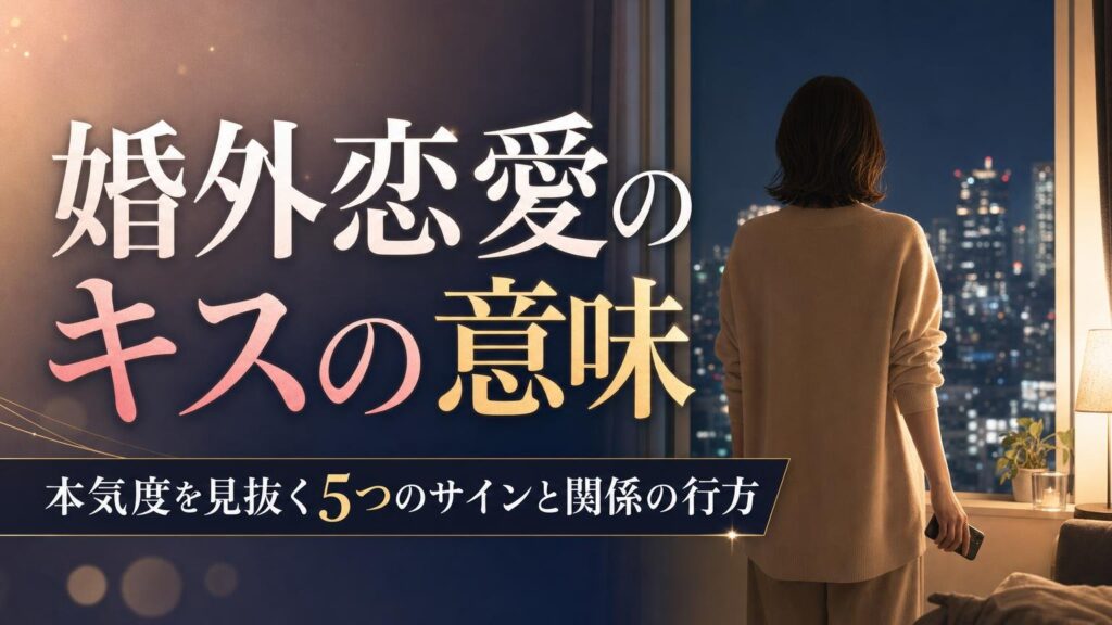 婚外恋愛でキスする心理と本気度を見抜く5つのサイン・関係の行方を解説するアイキャッチ画像