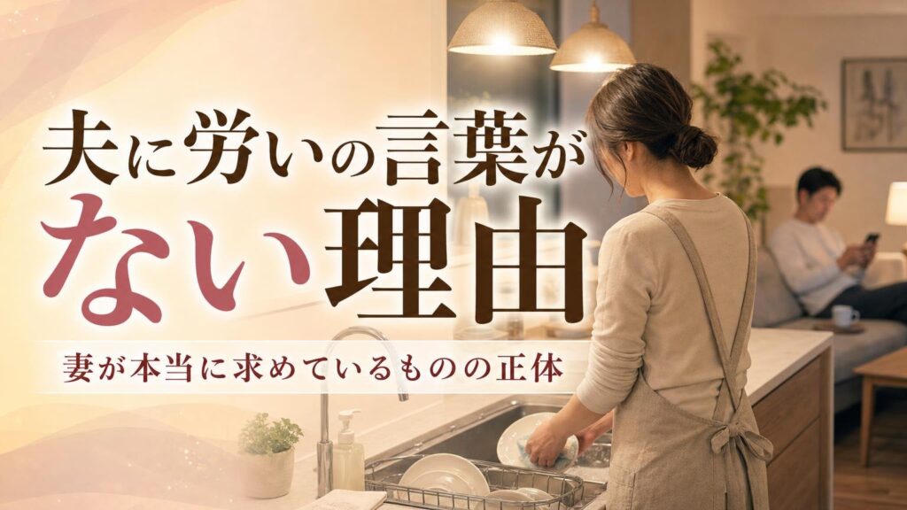 夫に労いの言葉がない理由と妻が本当に求めているものの正体を解説するアイキャッチ画像
