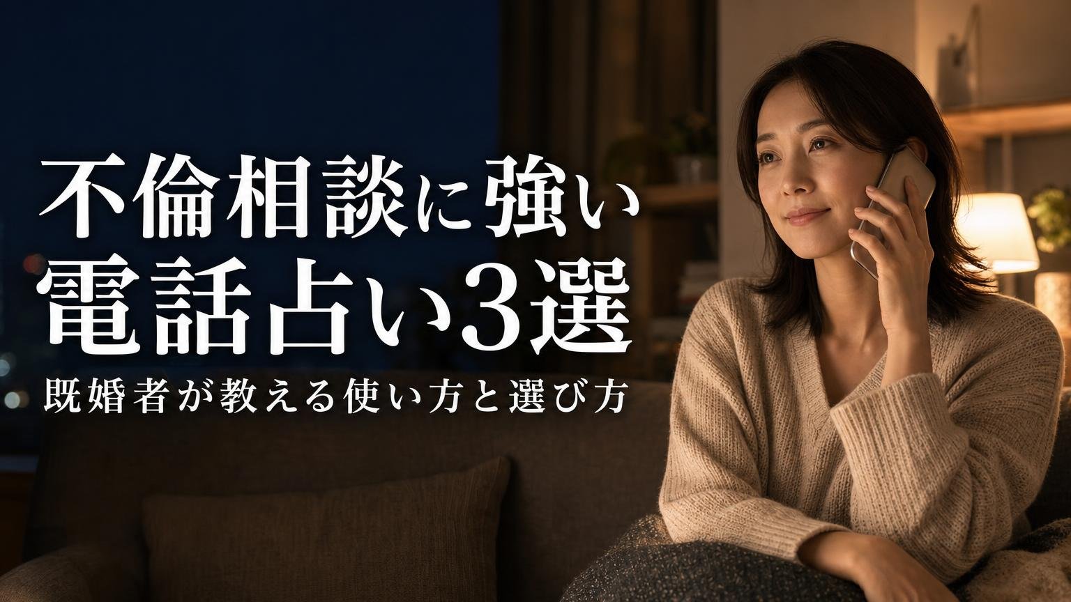 不倫相談に強い電話占い3選と既婚者目線の使い方・選び方